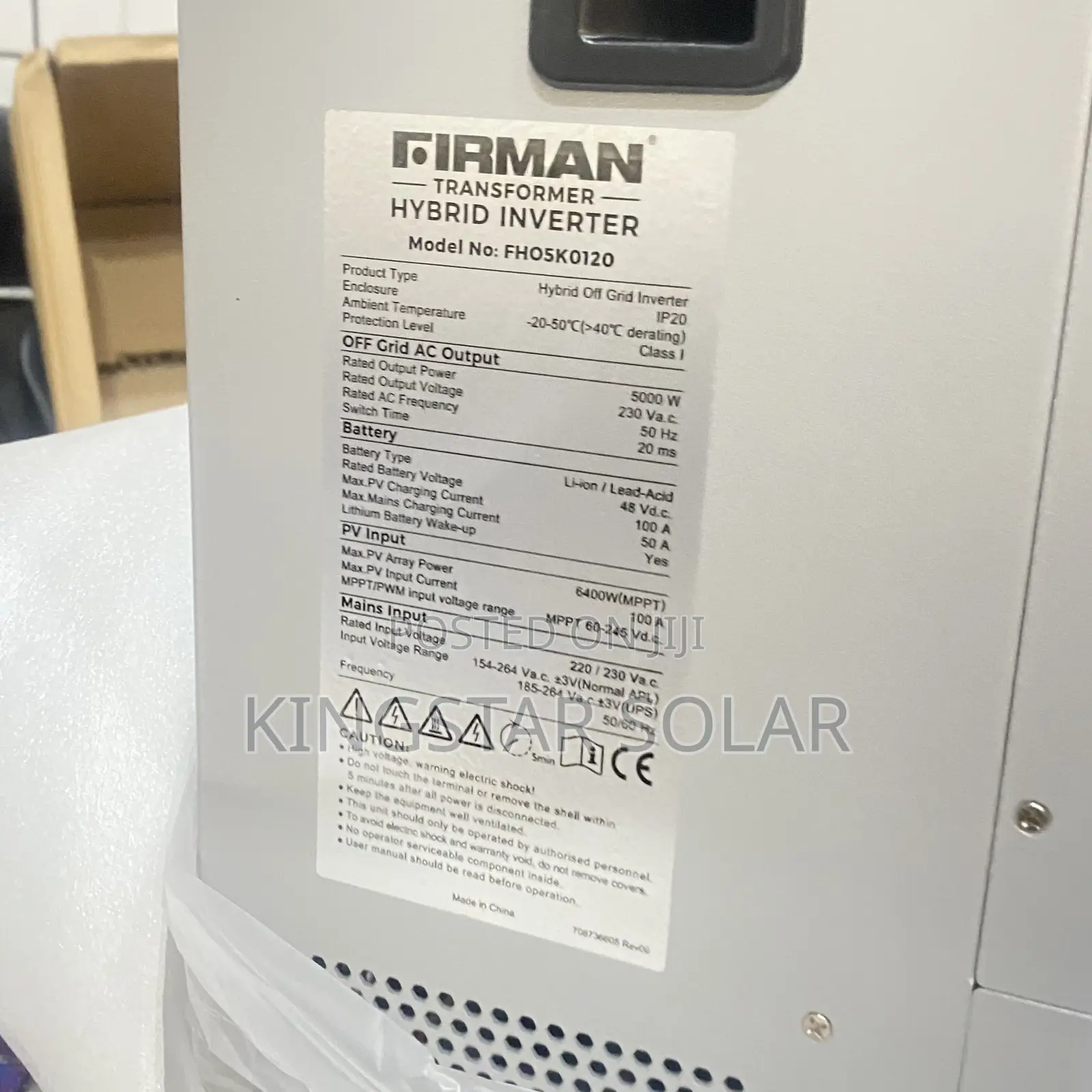 Firman 5kva 48v Hybrid Inverter