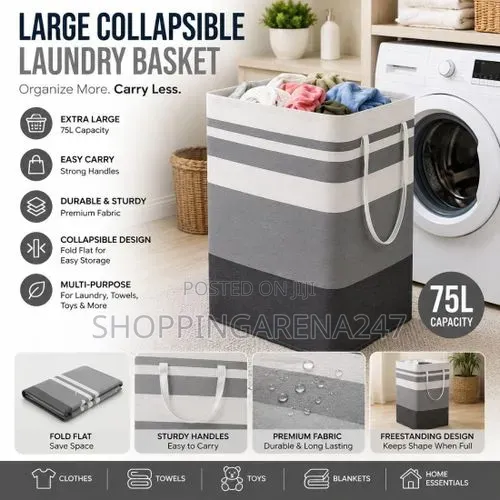75L Multi-Purpose Waterproof Laundry Storage Basket