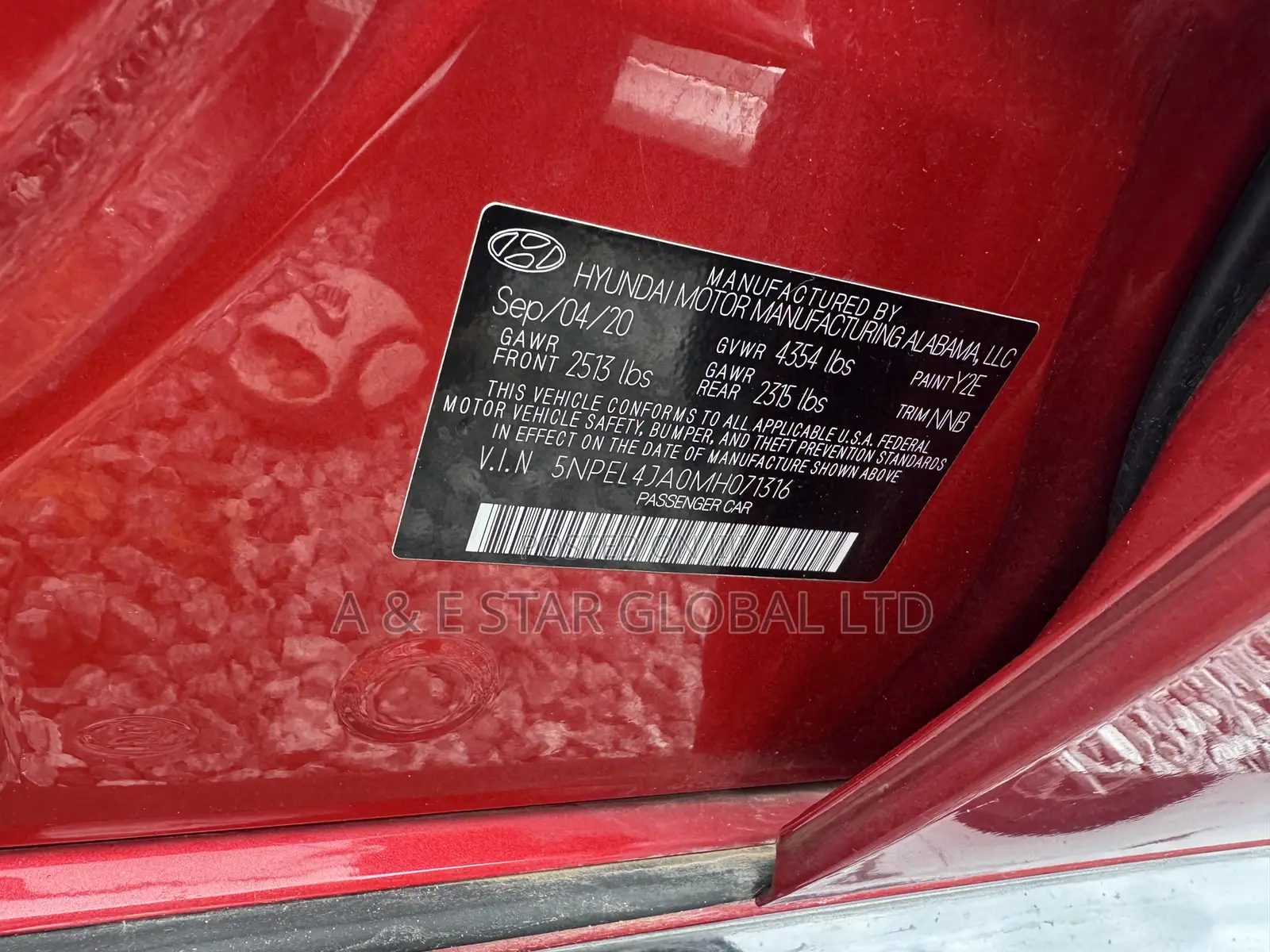 Hyundai Sonata 2021 Red