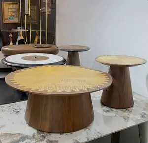 Luxury Round Coffee Table – Designer Wooden Centrepiece