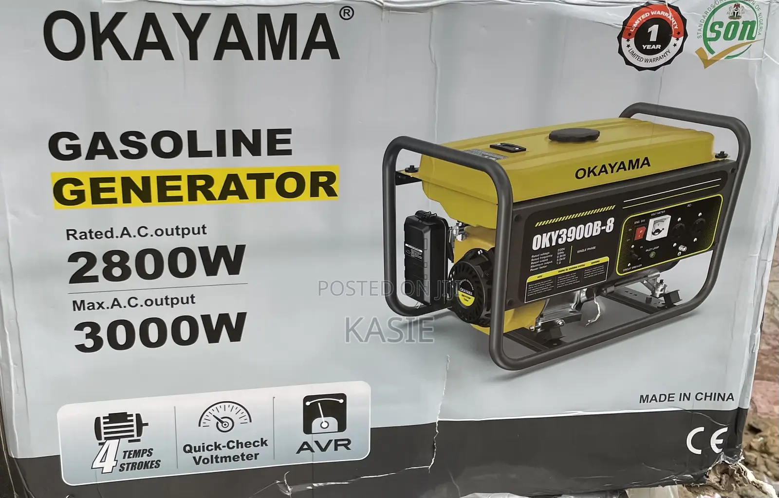 3.kva Petrol Original Okayama Manual Start Generator