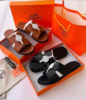 Leather Hermes Slippers