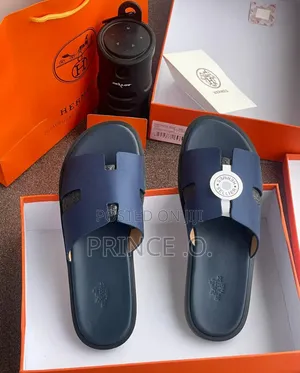 Leather Hermes Slippers