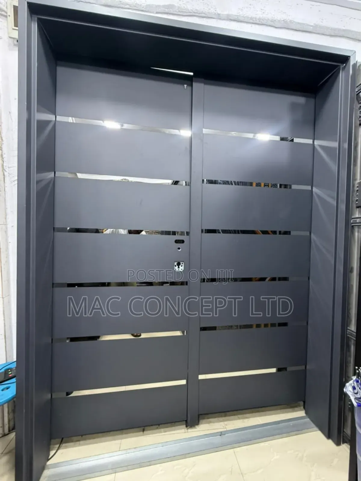 Gray Israeli Security Door