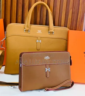 Hermes Premium Luxury Leather Laptop/Purse 2in1 Set– Stylish Durable