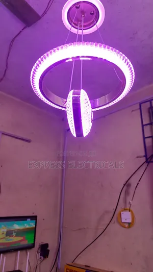 Morden RGB LED Crystal Chandelier With Heart Pendant