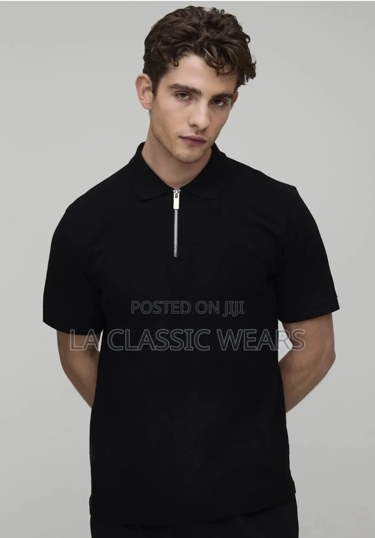 ASOS Zip Pique Polo