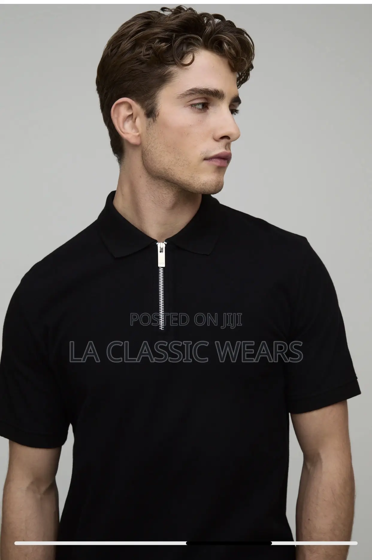 ASOS Zip Pique Polo