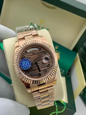 Rolex RoseGold Date Just Chain Watch