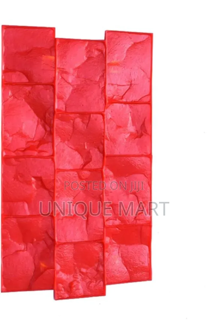 Red Stamp Mould for Creating Textured Pattern on Concrete Surfaces