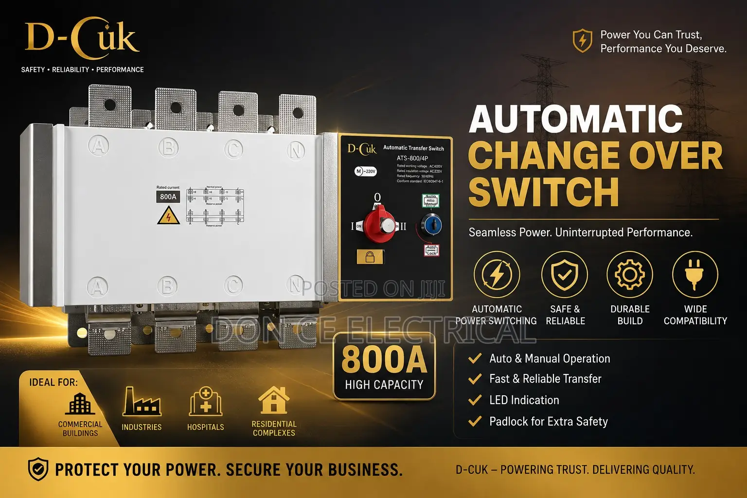 800 Automatic Change Over Switch