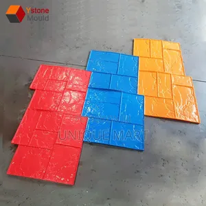 Blue Stamping Mat for Creating Textured Pattern on Concrete Surfaces