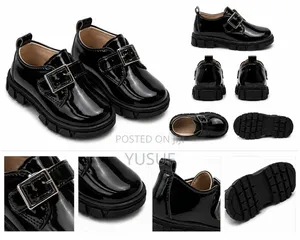 Toddlers Monk Strap Leather Shoes
