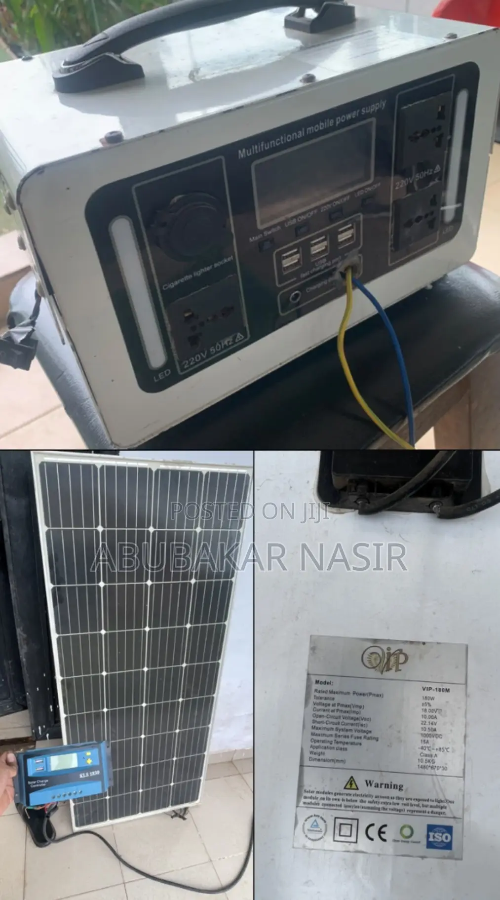 Portable Inverter With Panel and Charge Controller