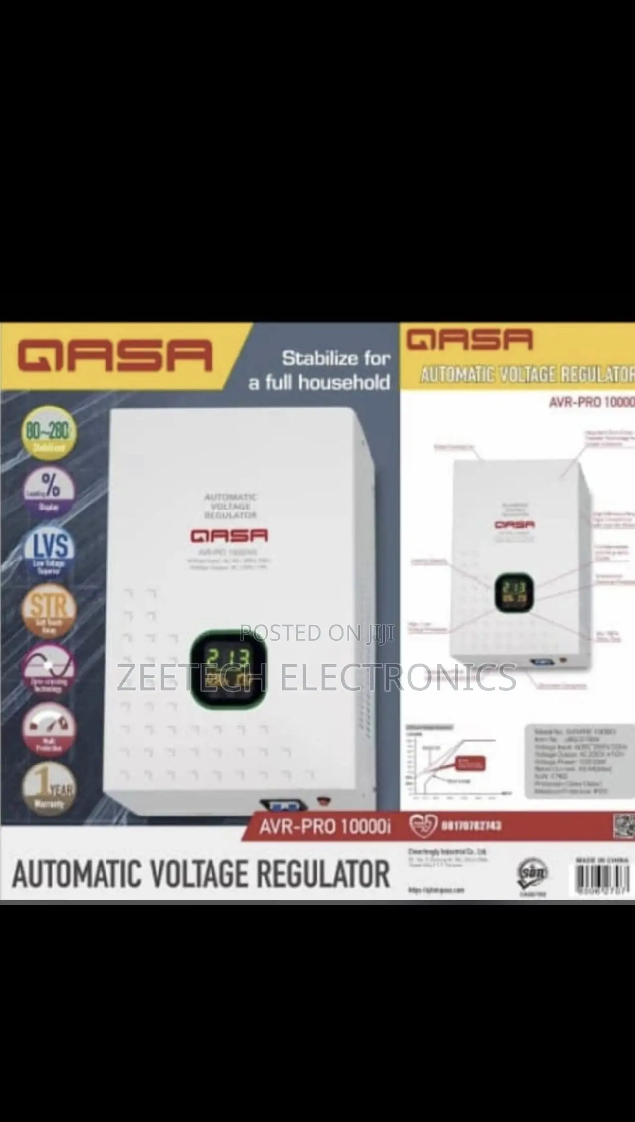 Qasa AVR-PRO 10000i Automatic Voltage Regulator Wall Mount