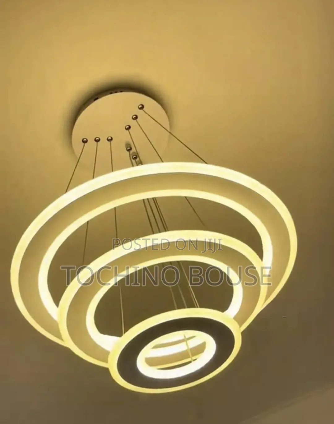 3 Step Square and Circle Chandelier