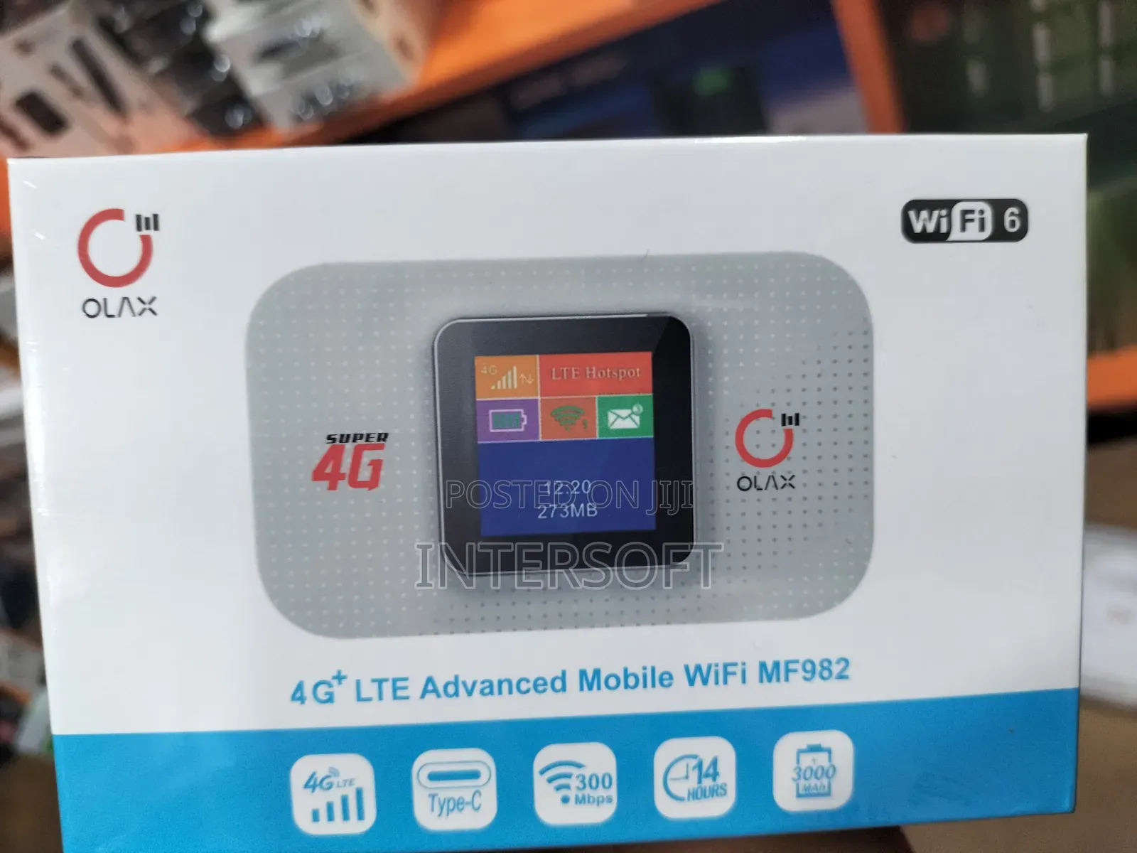 Olax MF982 4G+ LTE Advanced Mobile Wi-Fi Hotspot Router.