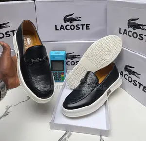 Lacoste Men's Snake Skin Leather Loafers
