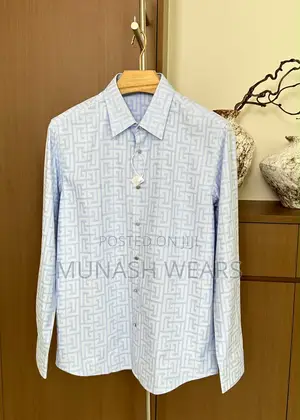 Balmain Shirt Blue Signature