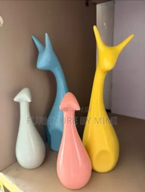 Luxury 4-Piece Modern Ceramic Deer Set - Home Decor
