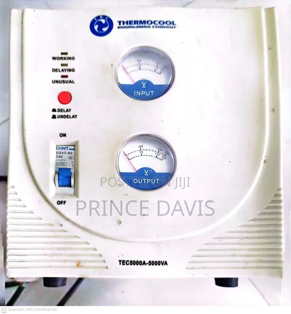 Thermocool TEC5000A 5000VA Automatic Voltage Stabilizer (AVR).