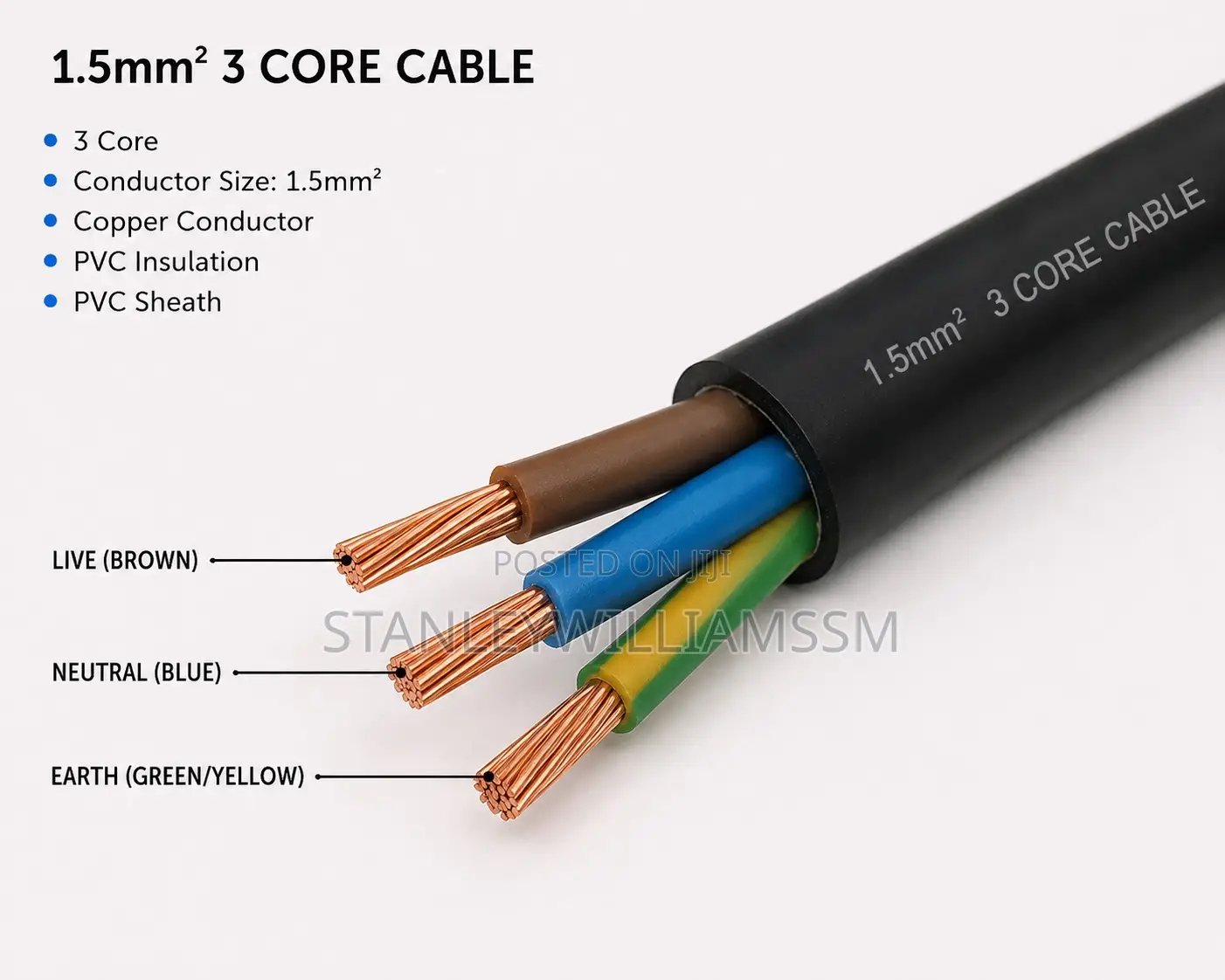 1.5mm 3 Core