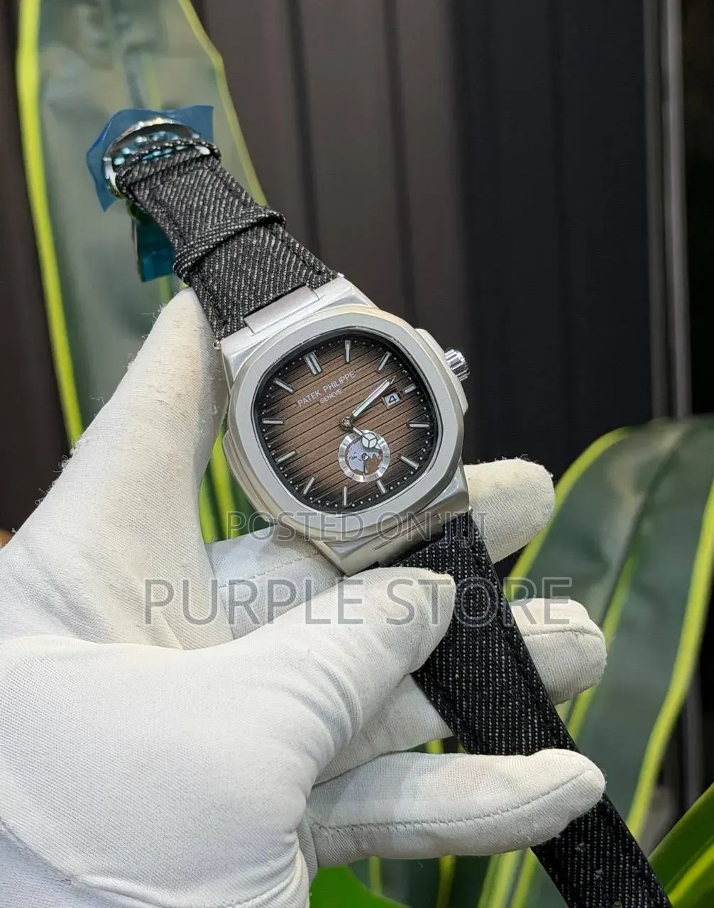 Patek Philippe Canvas Strap Working Down Seconds Watch