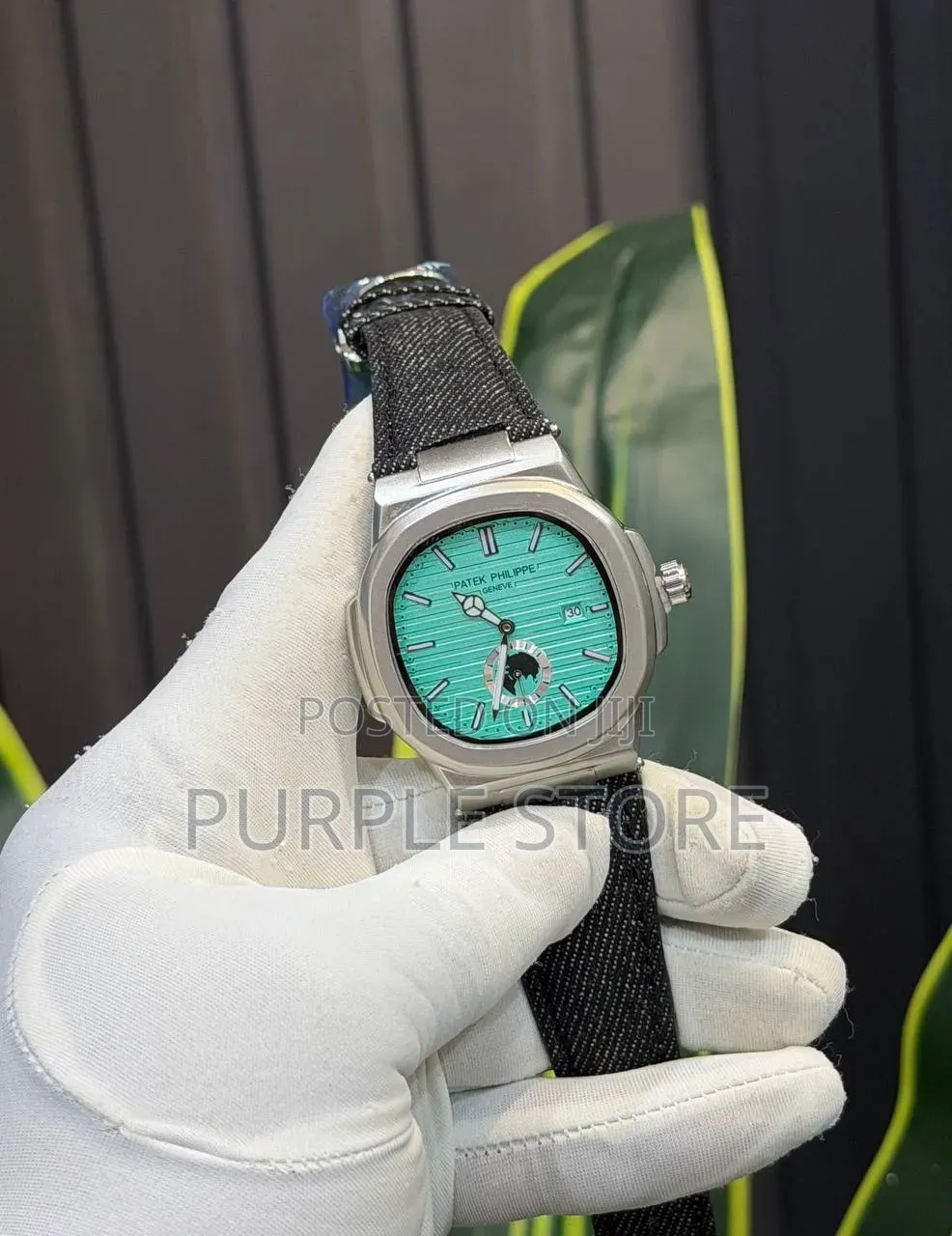 Patek Philippe Canvas Strap Working Down Seconds Watch