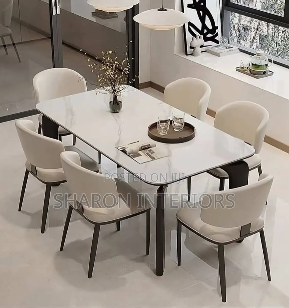 Celeste Marble Dining Set