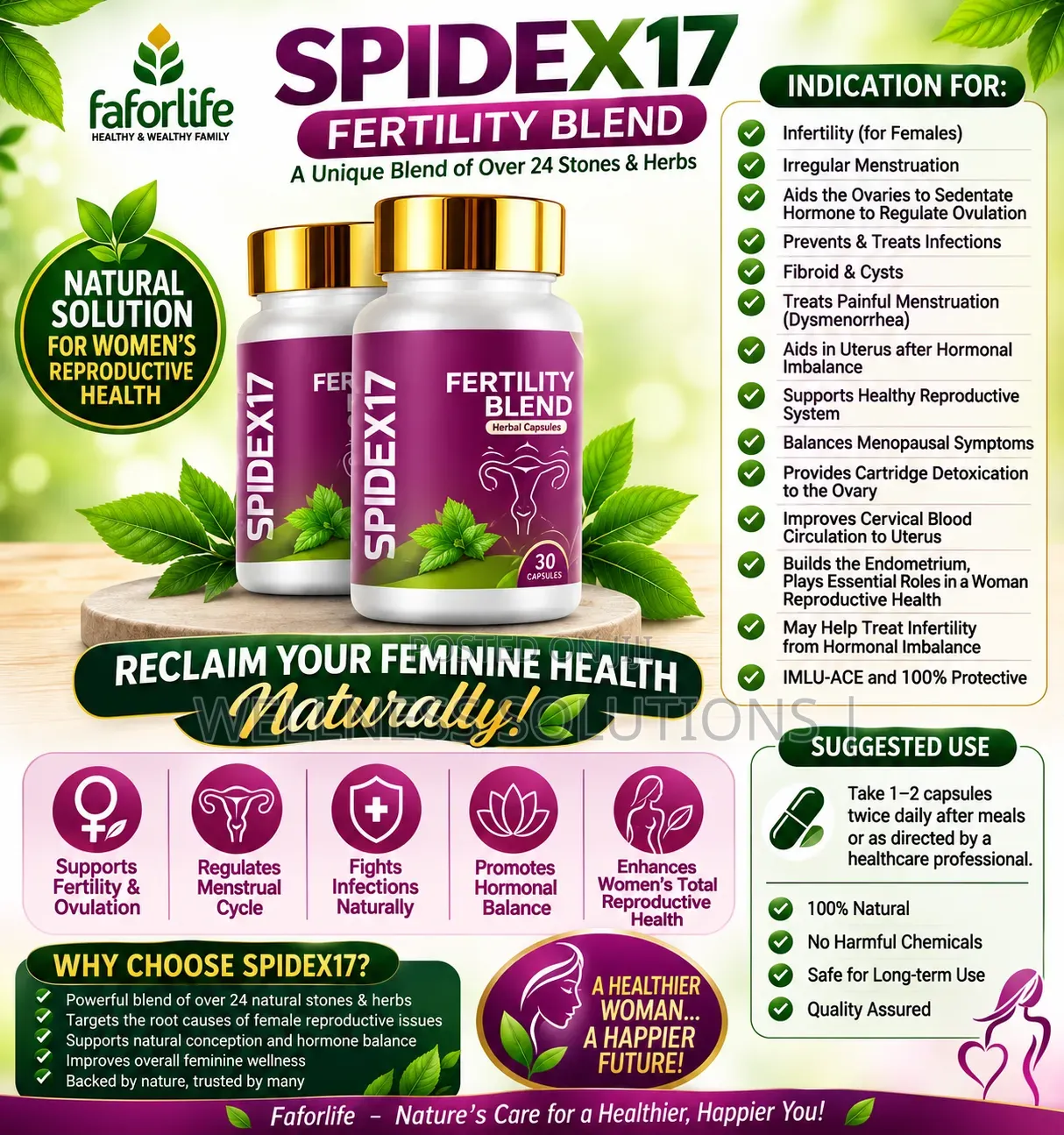 SPIDEX 17 Women Fertility Solution