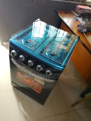 Affordable Boscon Bos-Gss500 4 Burner Gas Cooker With Oven Glass Lid
