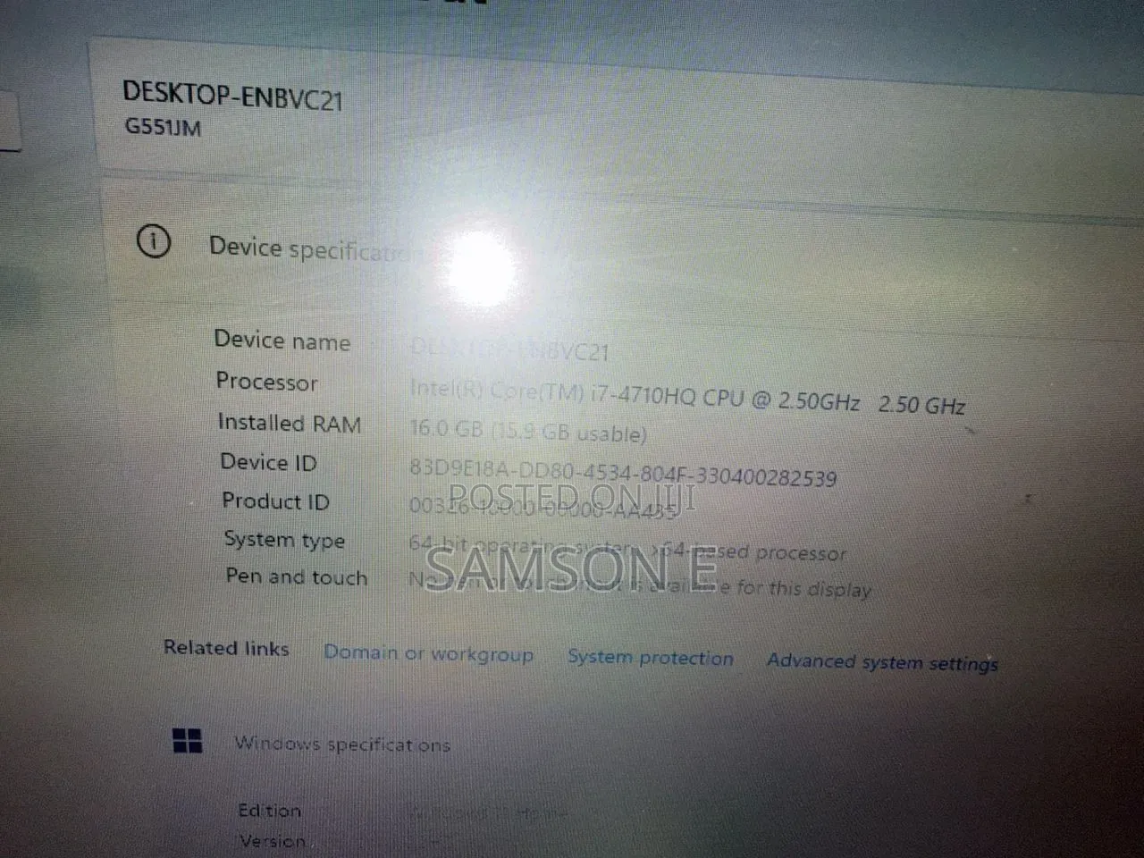 Laptop Asus G551JK 16GB Nvidia HDD+SSD 1T