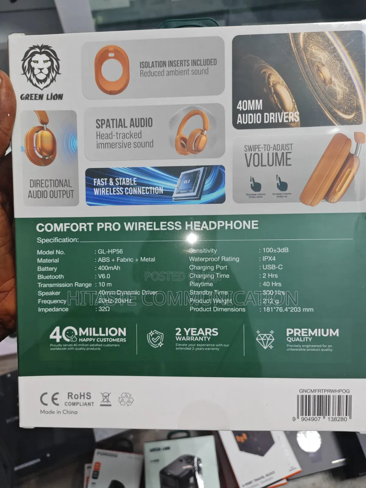 Greenlion Comfort Pro Wireless Headphone