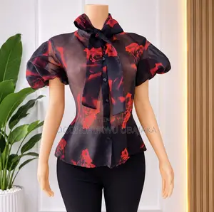 Red Rosé Organza With Tie