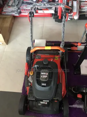 Yato Gasoline-Powered Lawn Mower Featuring a Prominent 4.8HP Engine.
