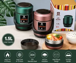 1.5-Liter Insulated Vacuum Food Jars (Thermal Food Flasks)