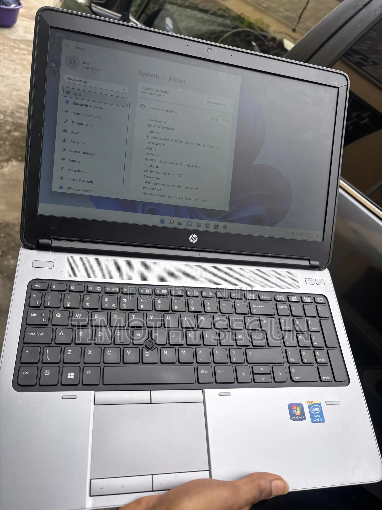 Laptop HP ProBook 650 G1 8GB Intel Core i5 SSD 320GB