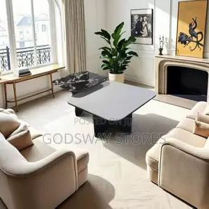 Modern Twin-Square Glass Center Table