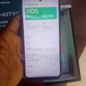 New Infinix Hot 60i 128 GB Black