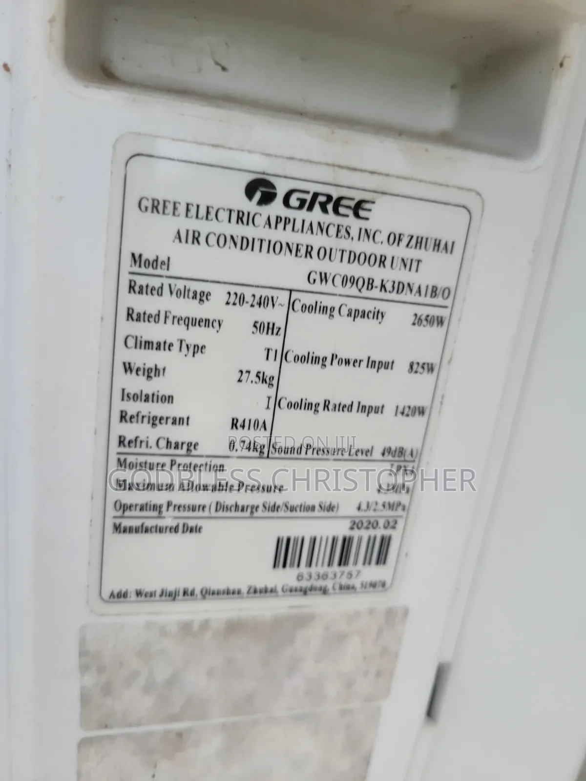 1 HP Inverter AC