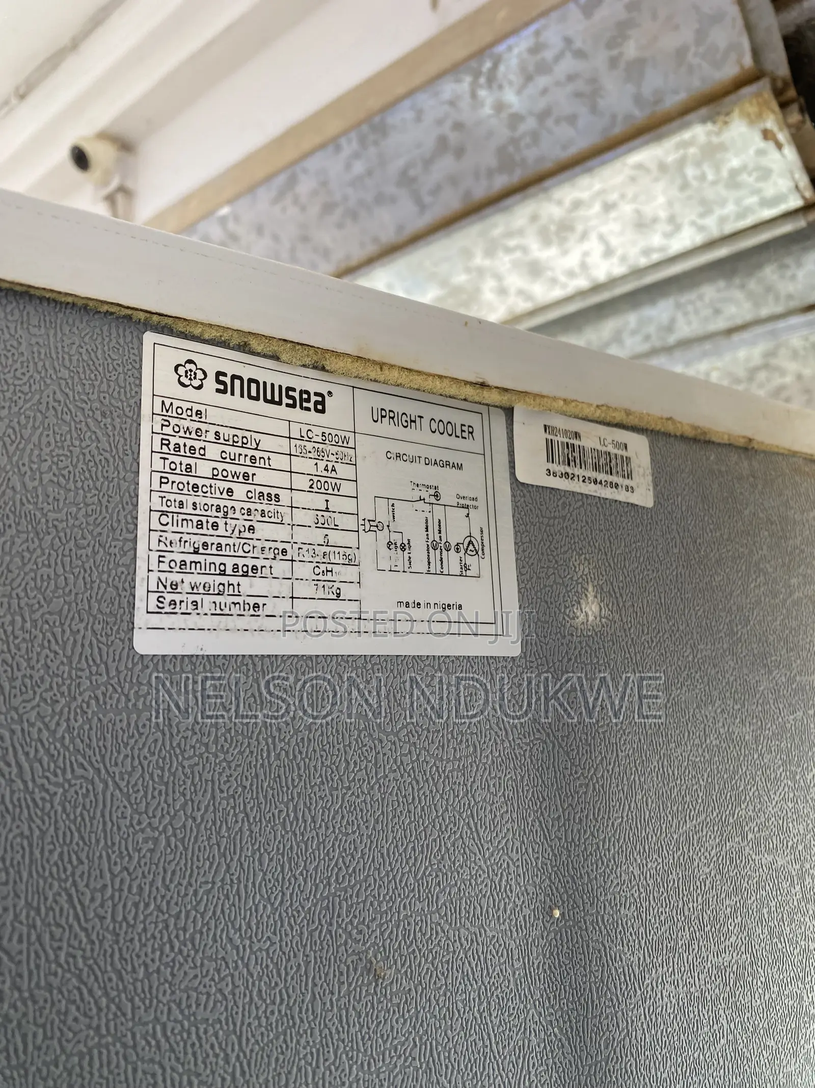 Snowsea Display Fridge/Cooler 500L Working Perfectly