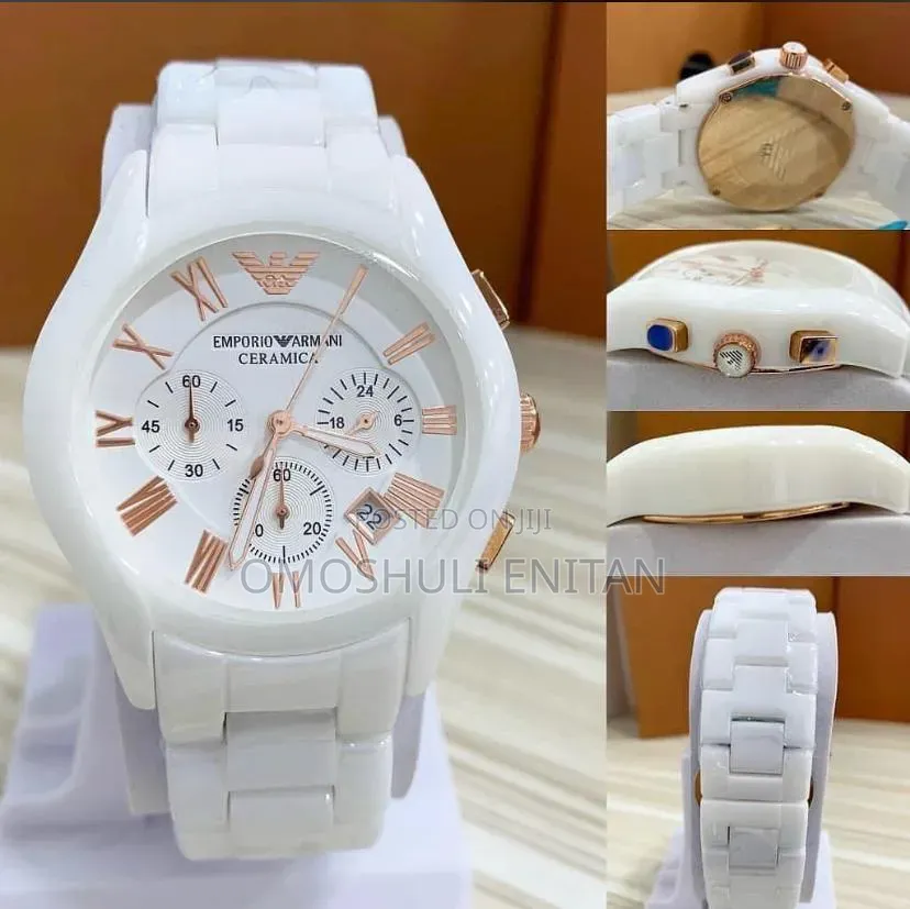 Emperor Armani Ceramic Chronograph Watch