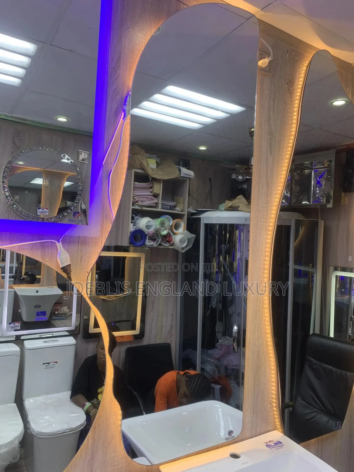 3 Light Design Mirror 150 by 70