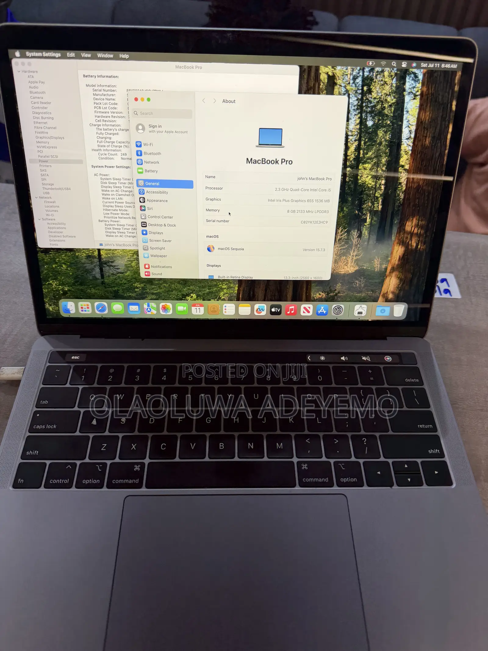 Laptop Apple MacBook Pro 2018 8GB Intel Core i5 SSD 512GB