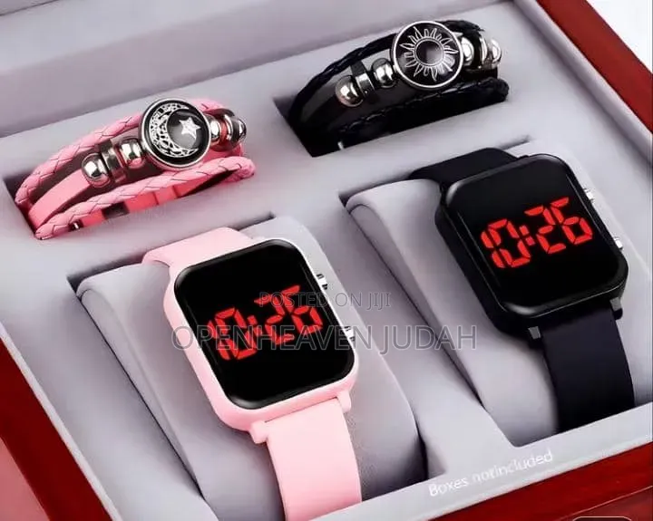 Couple LED Digital Watch Gift Set