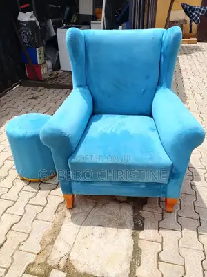 Luxury Wingback Accent Chair With Ottoma