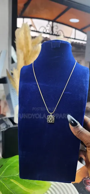Loewe Gold Anagram Pendant Necklace