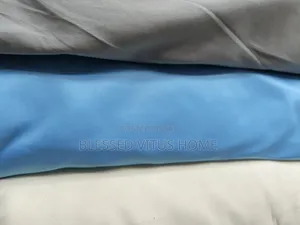 Premium Blue Plain Bedspread Material