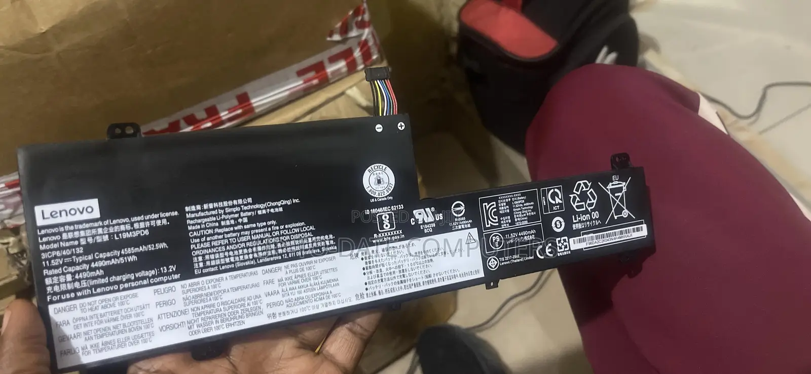 L19M3PD6 Lenovo Battery
