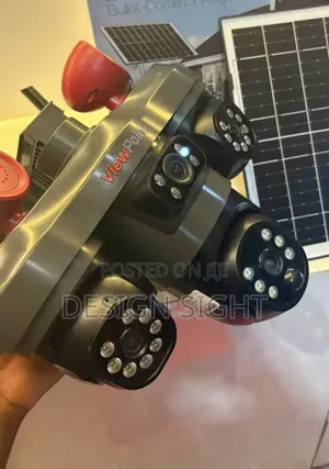 3-Lens Rotating 360 4G Solar Powered Security CCTV cameraMotio